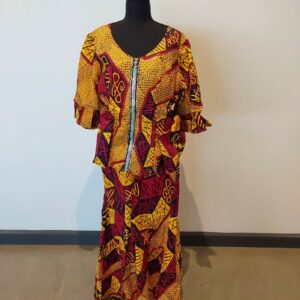 Gold and Red Nigerian Dress